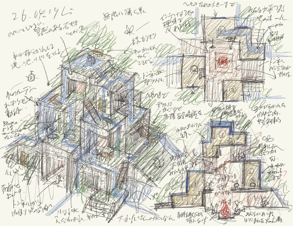 建築のスケッチ
