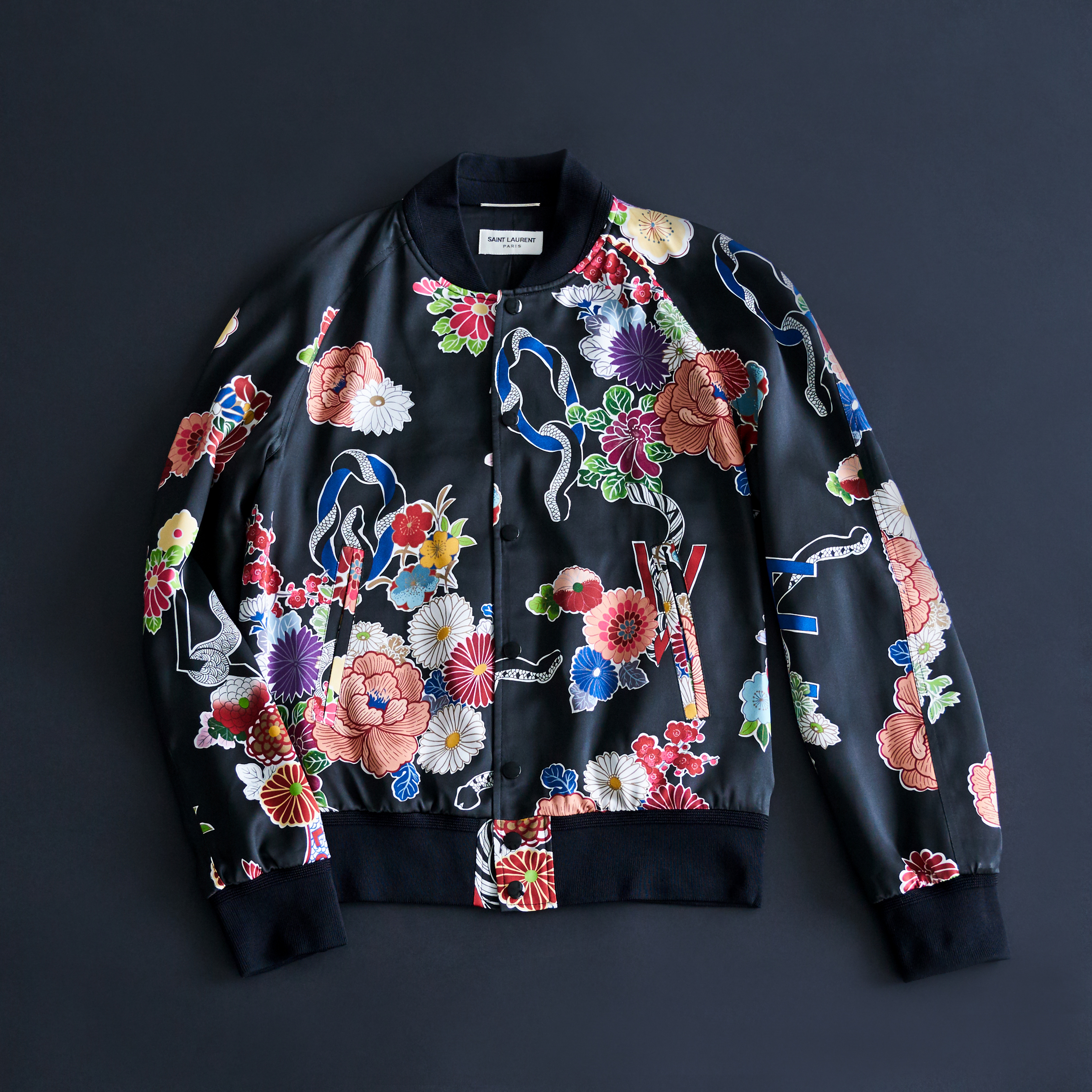 SAINT LAURENT PARIS Flowerテディジャケット-